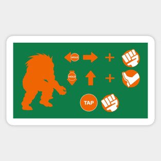 Street Fighter Moves - Blanka Sticker